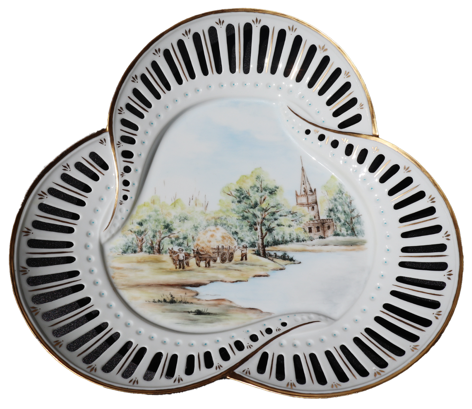 風景画のお皿