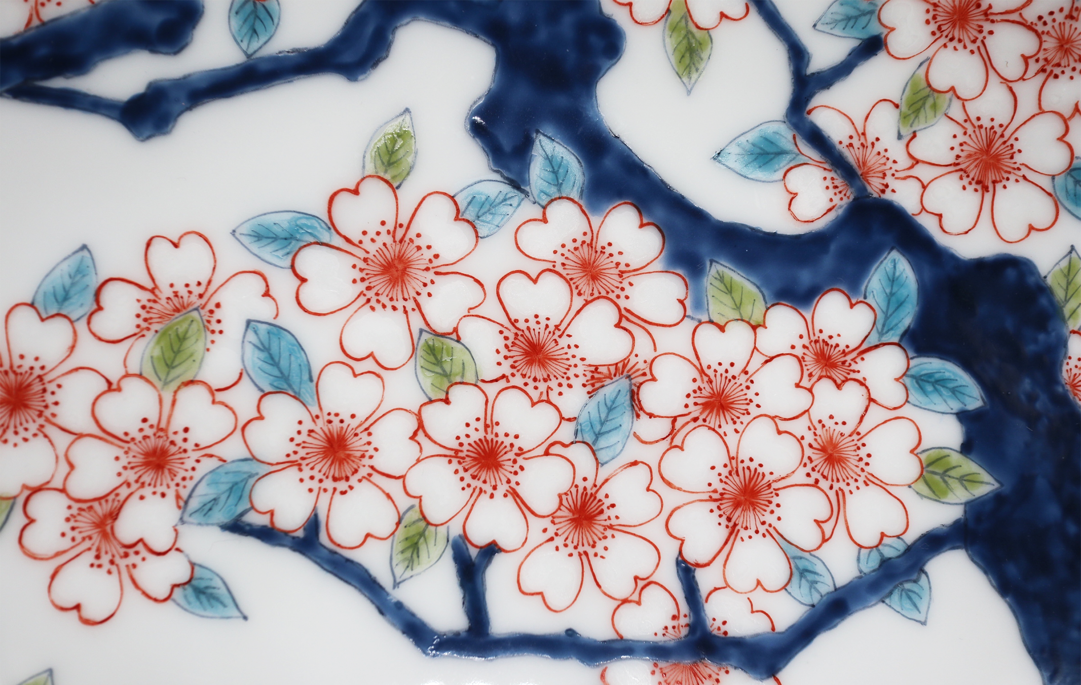 有田焼風の桜皿